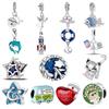 Europe New 925 Silver Nurse Travels Around the Bus Angel Dangel Charm Bead Fit Bracelet DIY Women Party Jewelry