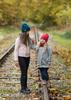 Spring Hat for Boy with Scarf - Navy 36-40 Cm