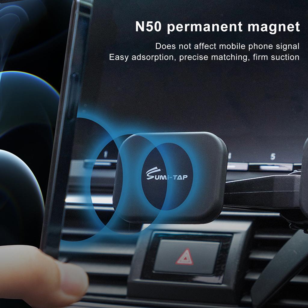 New Car Holder For Mobile Phone Holder Car Air Vent Clip Mount Cell Phone Stand Dual Magnetic Support For X Iaomi H Uawei L G