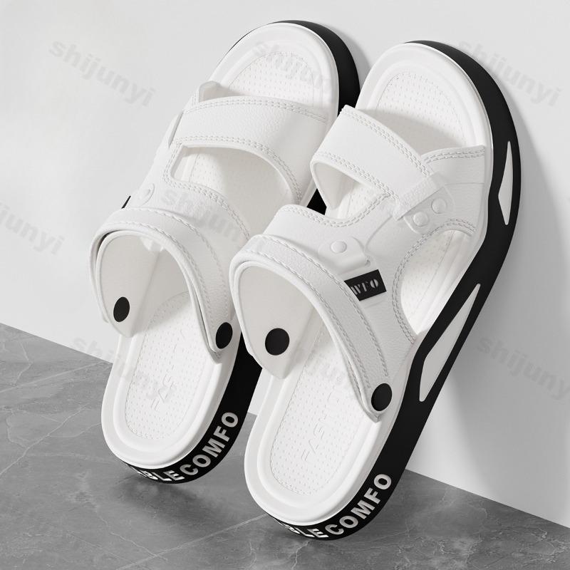 Fashion Men Sandals 2025 Summer Leisure Outdoor Beach Shoes Male Holiday Slippers Retro Comfortable Casual Sandals Bathroom Men Slippers