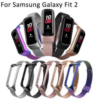 Náramek na zápěstí pro Samsung Galaxy Fit 2 Kovový náramek z nerezové oceli Pro Samsung Galaxy Fit2 R220 Příslušenství pro chytrý náramek
