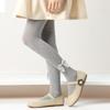 Leggings a doppio ago per bambini: Collant monocolore per primavera e autunno - Versatili collant per bambina/studentessa