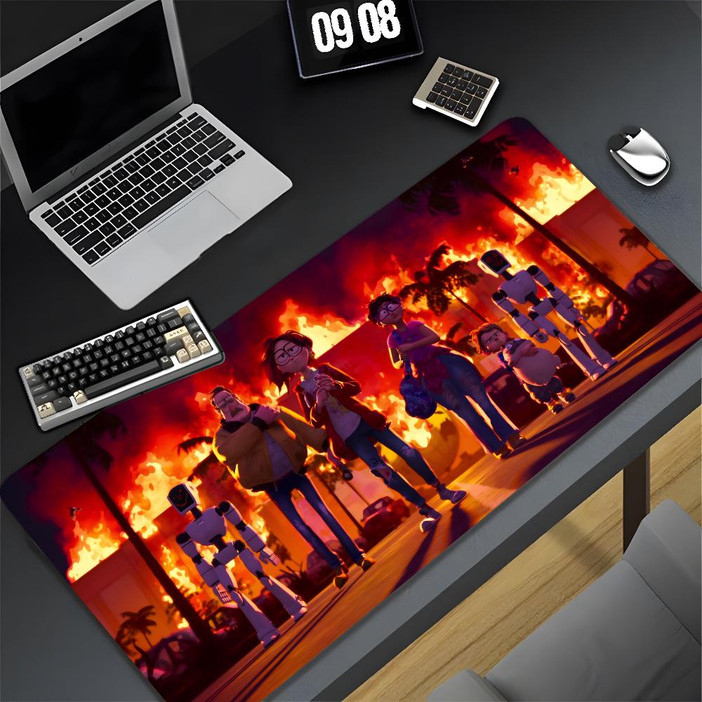 The Mitchells vs. the Machines Mouse Pad XXL Gamer Gaming PC Computer Otaku Locking Edge DIY Customized Photo Laptop Notebook De