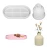 3D Silikonform DIY Blumentöpfe Vase Tablettformen Sets Gips Harzform Handgefertigt Kerzenhalter Bastelform Heimdeko