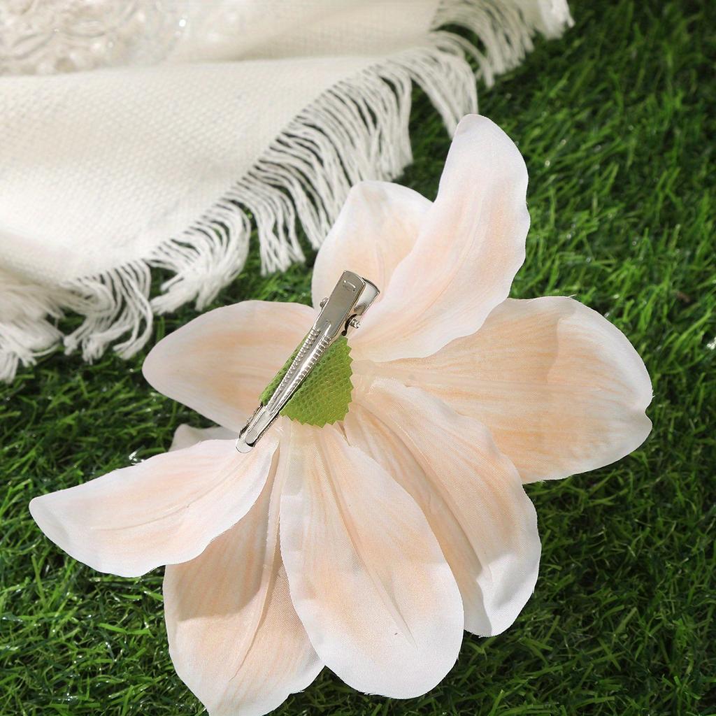 Simulation Flower Hair Clip Seaside Vacation Style Headwear Big Flower Small Hairpin Beautiful Hair Accessories For Women