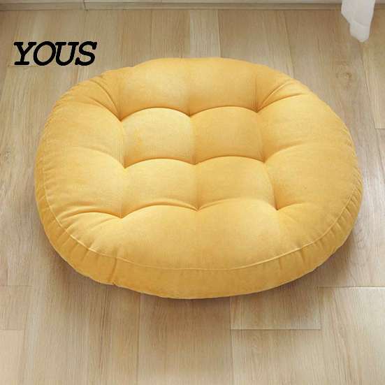 High Elasticity Chair Cushion Round Corduroy Cushion, 16.5 Inch Ultra Soft Seat Pad, Portable Support for Travel Washable Floor Reading Nook