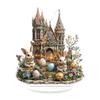 Easter 2D Flat Decoration Acrylic Statue egg bunny Easter Decor for Desk Spring Easter Stand Figure Indoor Home Decoration