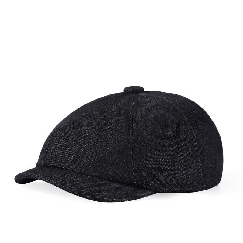 Bavlněný baret Pánská malířská čepice Newsboy čepice Klobouk Rybí kost Osmihranný klobouk