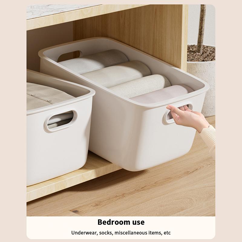Desktop Storage Box Dormitory Sundries Plastic Cosmetic Storage Box Bathroom Kitchen Sorting Storage Basket Bins