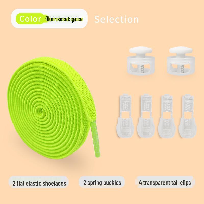 Universal No-Tie Elastic Shoelaces for Men, Women, and Kids - Flat Design with Secure Buckle System