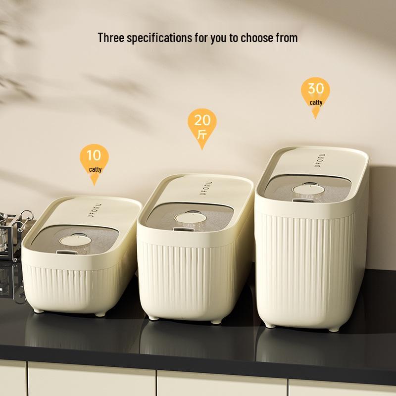 Uforu 20 Jin Food Grade Rice Storage Container with Lid - Insect & Moisture-Proof, Large Kitchen Storage Bucket.