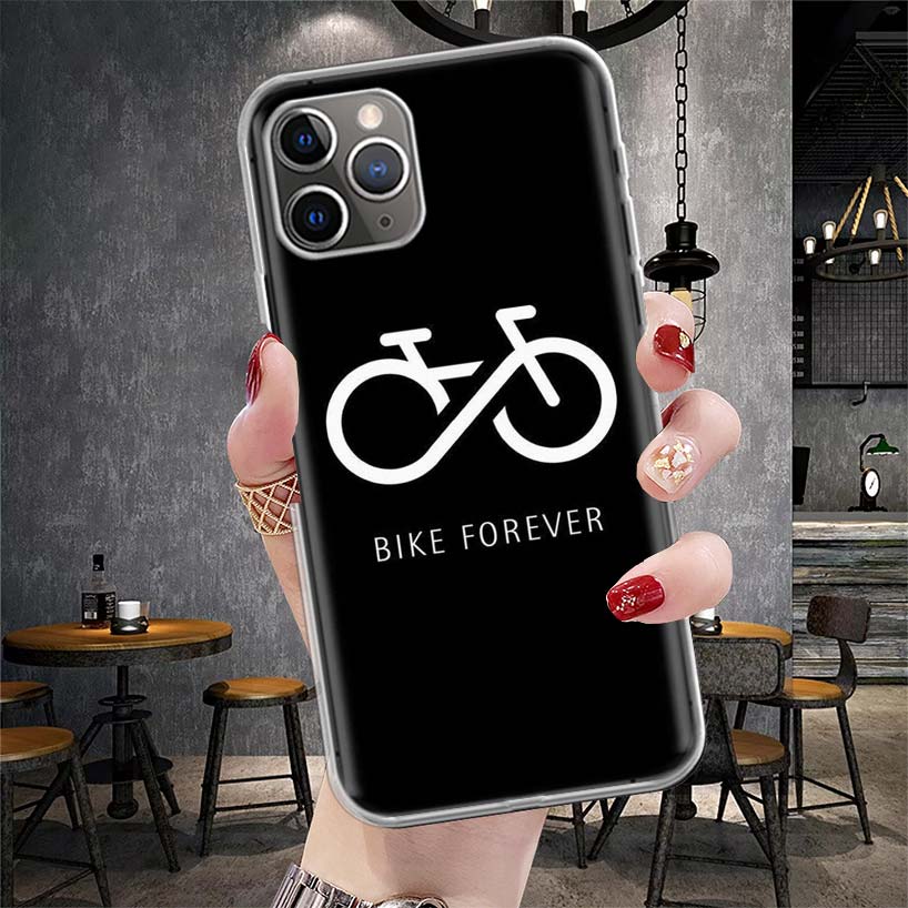 Bicycle Bike Sport Soft Phone Case For IPhone 11 17 Air 16E 16 Pro Max 15 + 14 Plus 13 Mini 12 Apple 7 SE 8 Fundas Coque 11 17 A