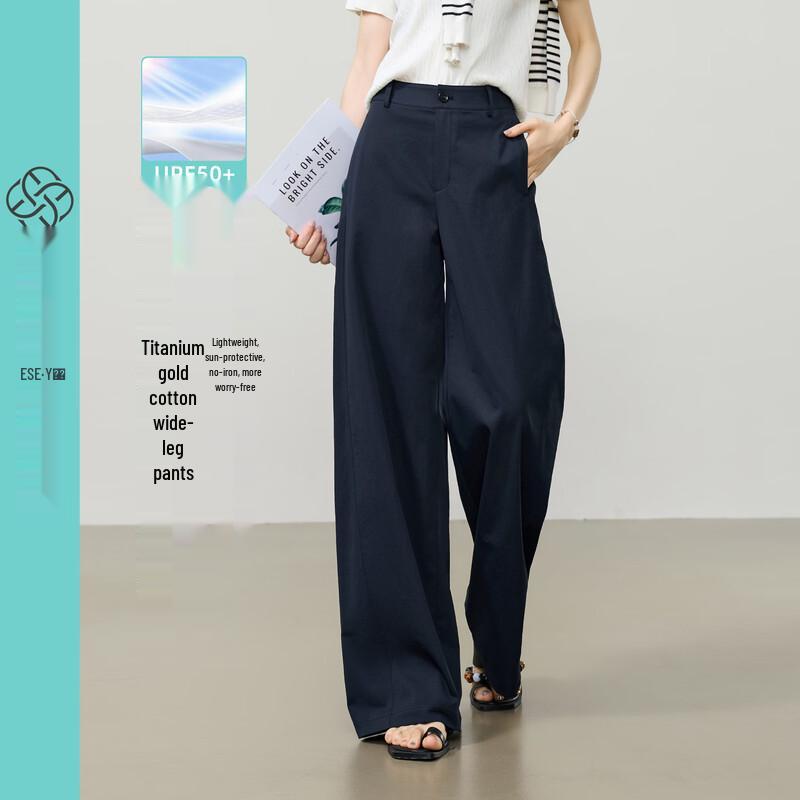 ESE-Y Women's Wrinkle-Resistant Loose Wide-Leg Casual Pants