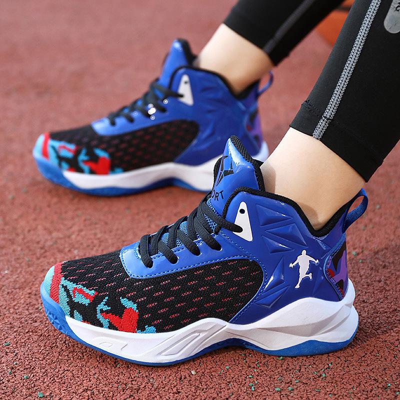 Boys mesh breathable basketball shoes children's 2025 spring and summer new student professional training non-slip wear-resistant sports shoes