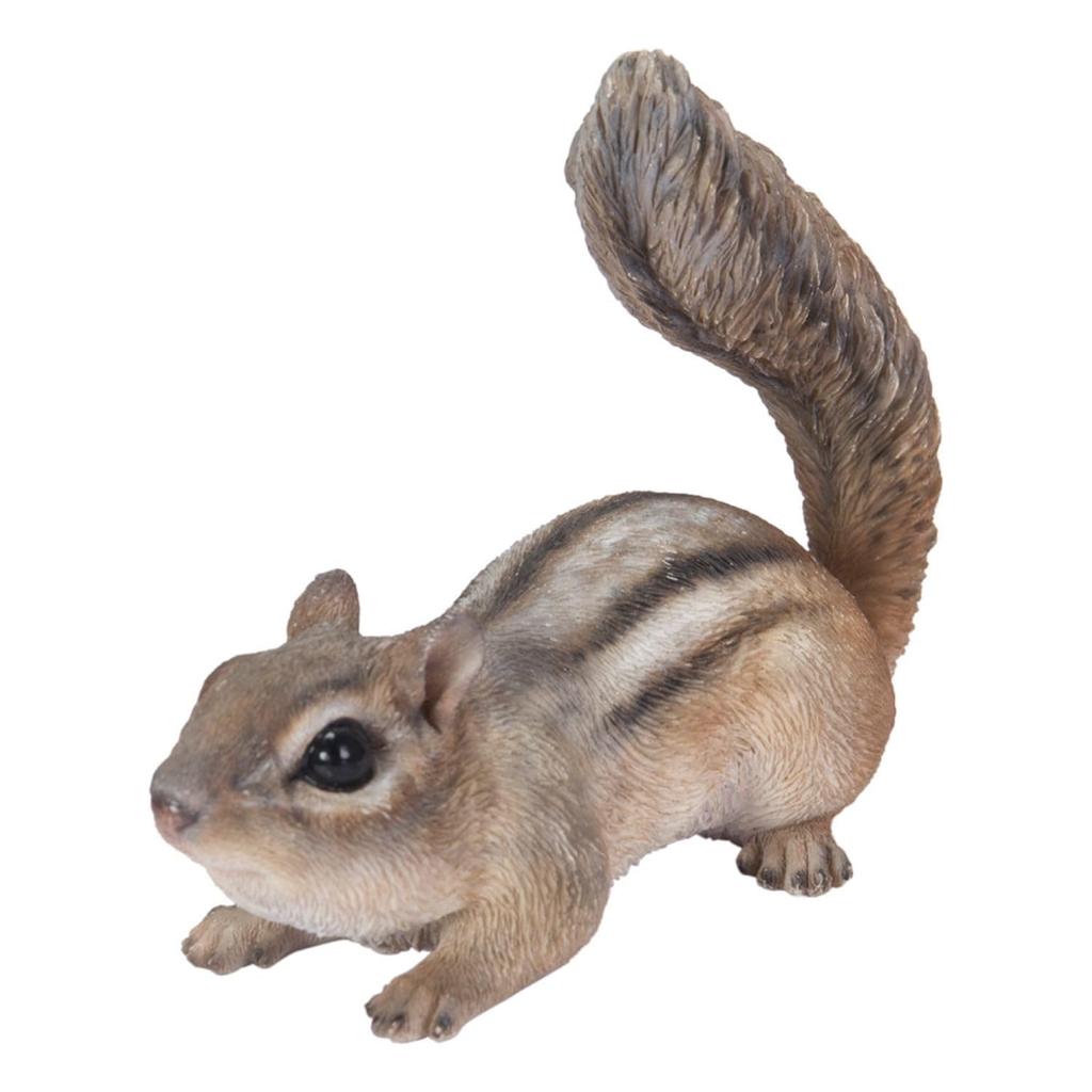 Ubia Walking Chipmunk, 16.5 x 6.5 x 11.7 cm, Doll Figurine, Animal Ornament, Garden Decor, Realistic, Cute Squirrel, H15345
