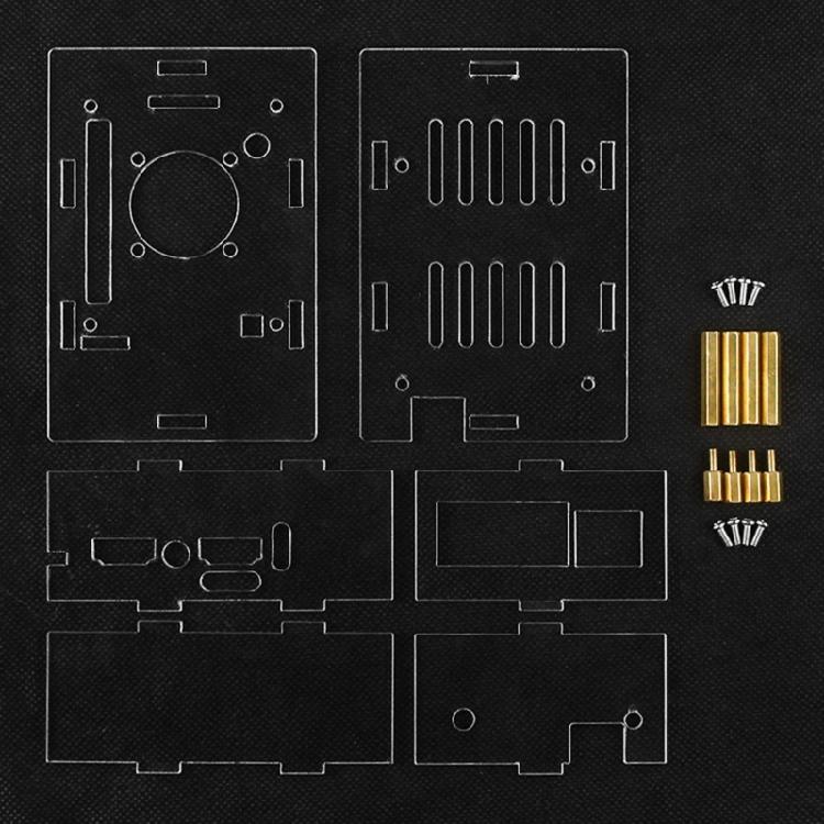 Akrylhölje för Orange Pi 5 Pro Board Cover Förbättra Prestanda Kylfläkt Valfri