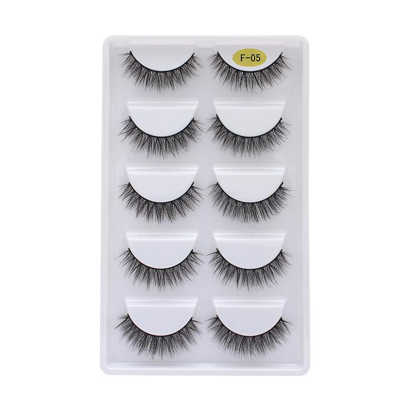 3D Multi-layer Thick 5 Pairs of Eyelashes Natural Eyelashes Simulation Curling False Eyelashes Eyelash Extension natural false eyelashes. 3d lashes
