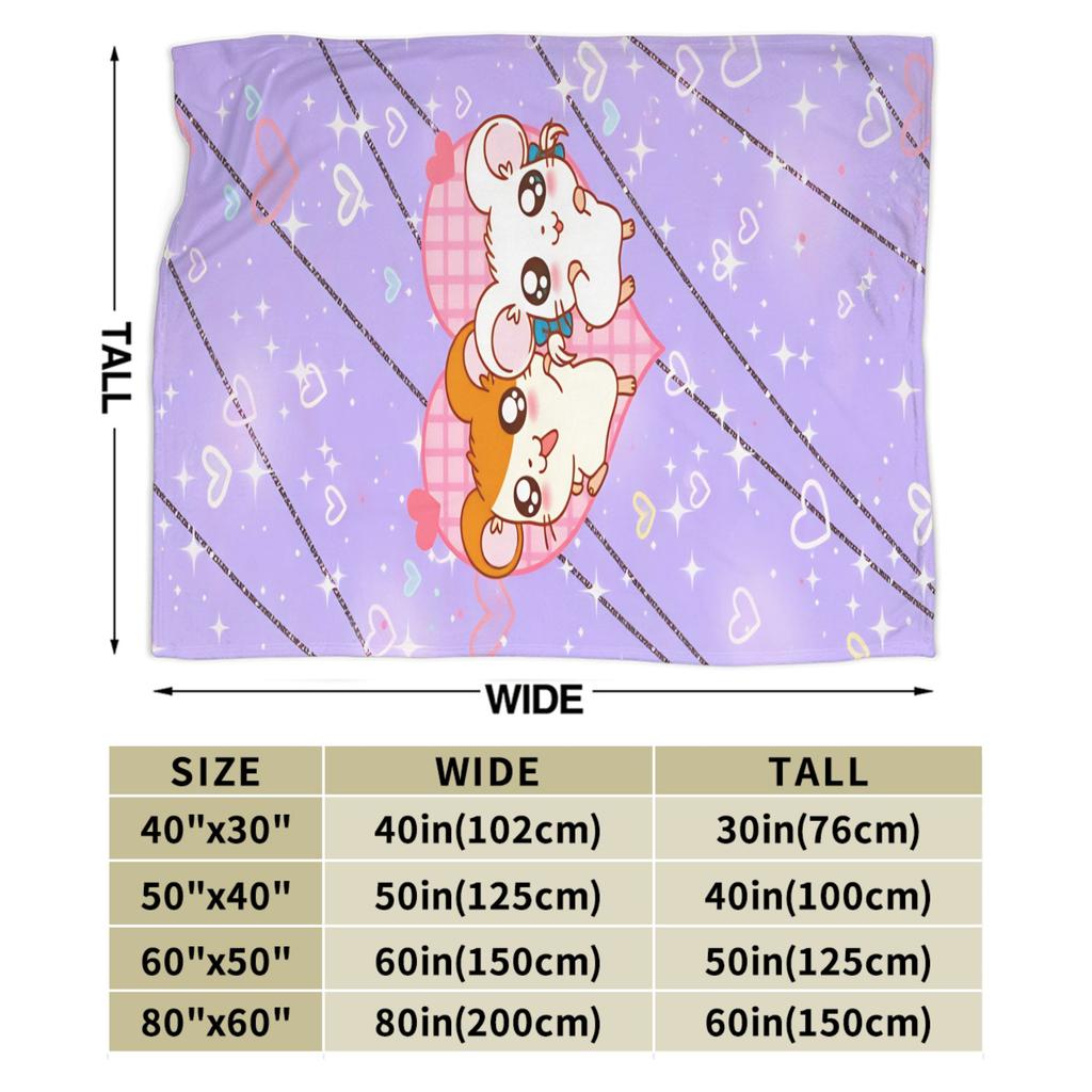 Hamutaro Flannel Blankets Winter Soft Durable Throw Blanket for Boy Girl Outdoor Novelty Bedspread Sofa Bed Cover