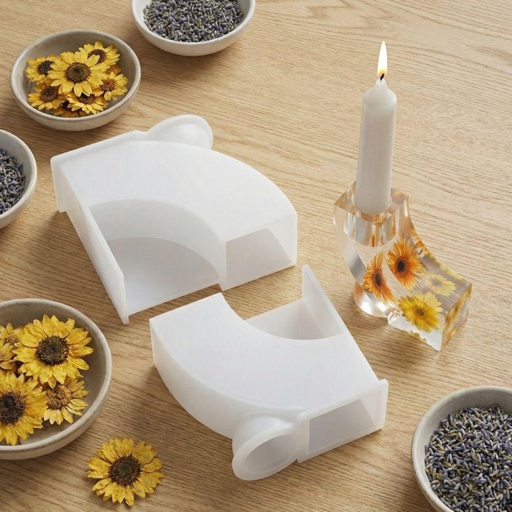 Geometric Candle Holder Mold Handmade Gypsum Platform Mold Candlestick Mould  DIY Craft Making