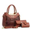 Womens Square Shape Pu Tote Bag With Inner Pockets For Casual Outings