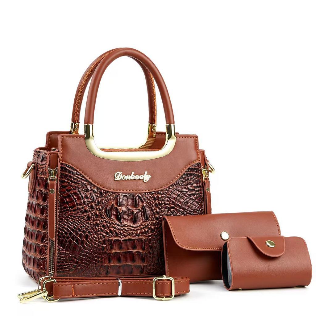 Womens Square Shape Pu Tote Bag With Inner Pockets For Casual Outings