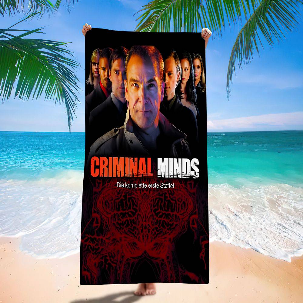 

Suspense TV Series C-Criminal M-Minds Anime Beach Swimming Towel Soft Absorbent Washcloth Children s Gifts For Travel Camping W40*H60(CM)