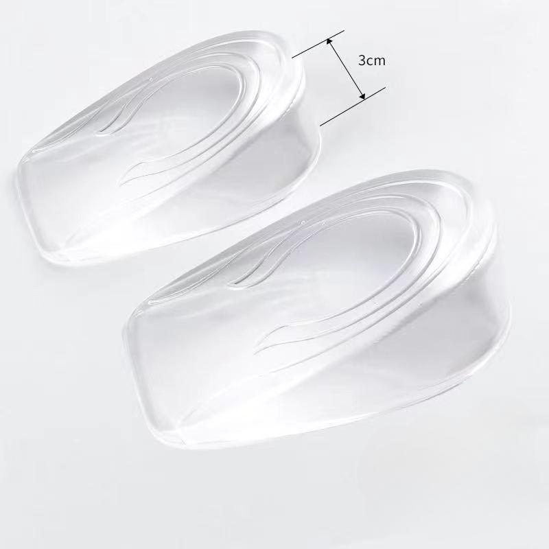 Silicone Gel Height Increase Insole Heel Lifting Inserts Shoe Foot Care Protector Elastic Cushion Arch Support Insert for Unisex