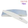 10Pcs/Lot 80/100/150/180/240 Grit Limas Trimmer Lime Nail Art Ongle Manicure Tool Nail File Buffer Double Side Nail Files Buffer