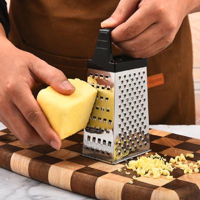 1pc Stainless Steel 4 Side Planer Multifunctional Cheese Ginger Vegetable Spices Small Grater for Kitchen