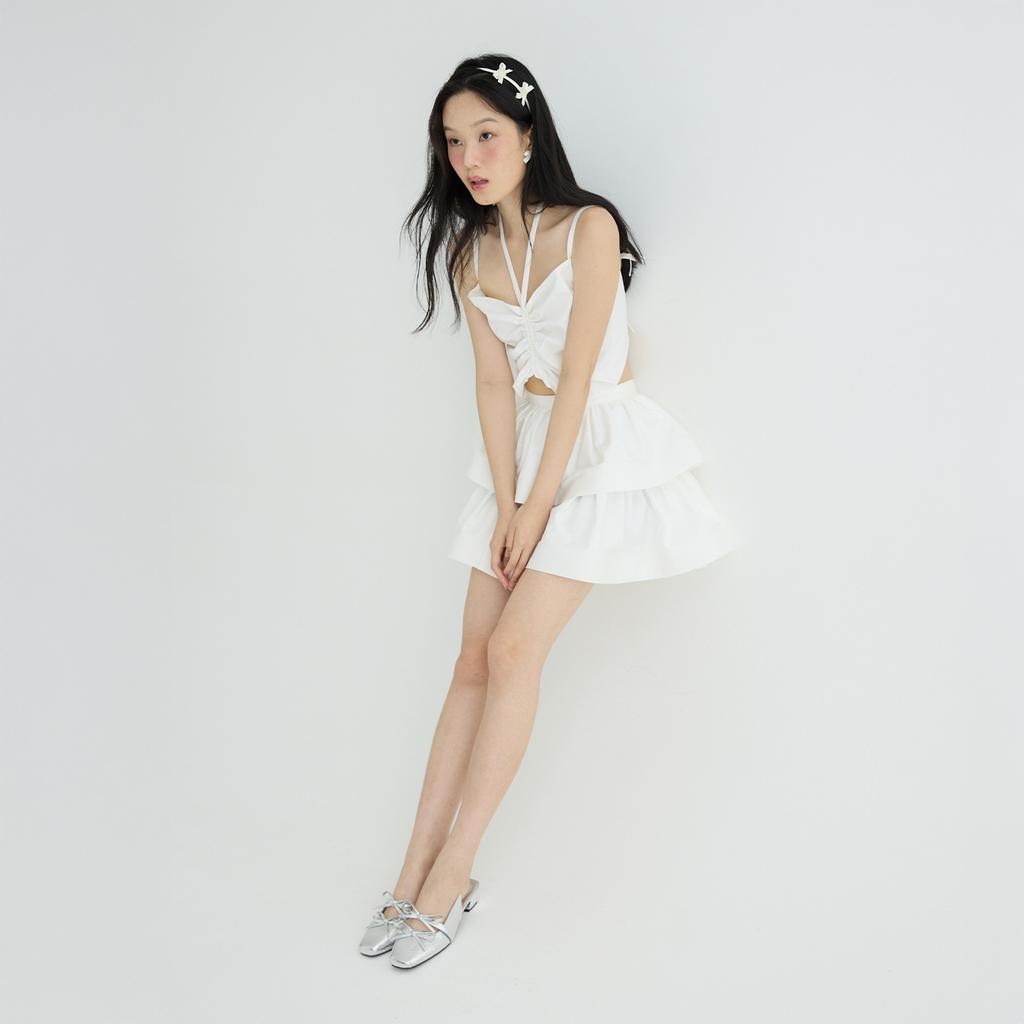 Leobyui Daisy Skirt White