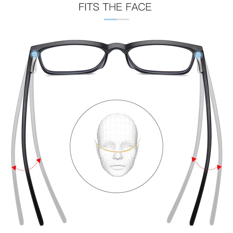 Square Frame Anti-Blue Light Glasses Men Women Classic Black Decorative Glasses Male Female Fashion Daily Use Eyeglasses