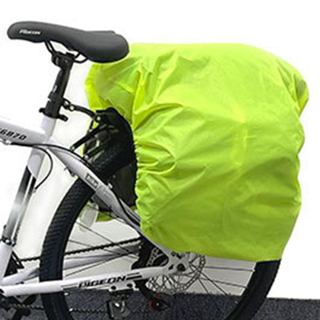 Cycling Bag Rain Cover Bike Rear Tail Bag Rain Covers Waterproof Plastic Rack Bicycle Bags CommuterBags Green