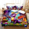 3D Print Spyro Reignited Trilogy Cartoon Game Bedding Set Single Twin Full Queen King Size Bed Set Adult Bedroom Duvetcover Set