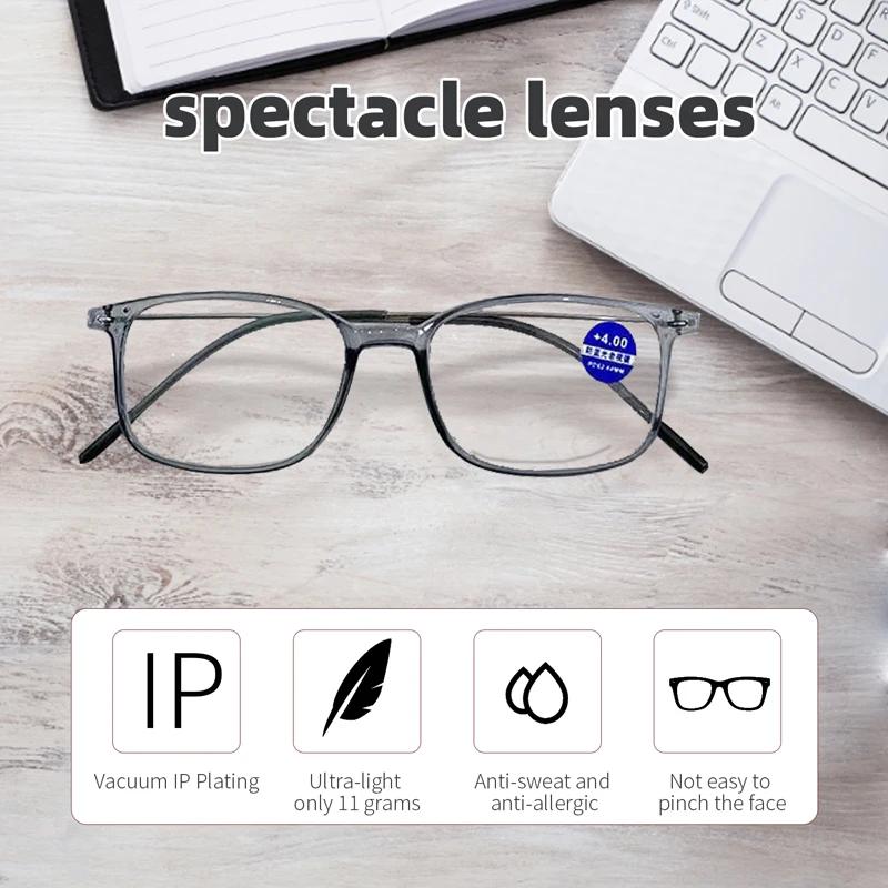 Ultralight Anti Blue Light Reading Glasses Portable Square Frame Hd Presbyopic Eyeglasses +1.0 +1.5 +2.0 +2.5 +3.0 +3.5 +4.0