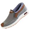 Men's Winter Fleece-Lined Slip-On Snow Shoes Non-Slip Warm Comfortable Casual Flats.
