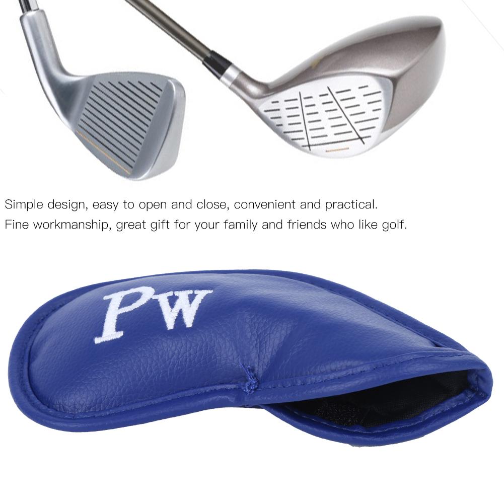 12PCS   Pattern PU Leather   Soft Convenient   Putter Cover Iron   Headcover Accessory During Outdoor Travel