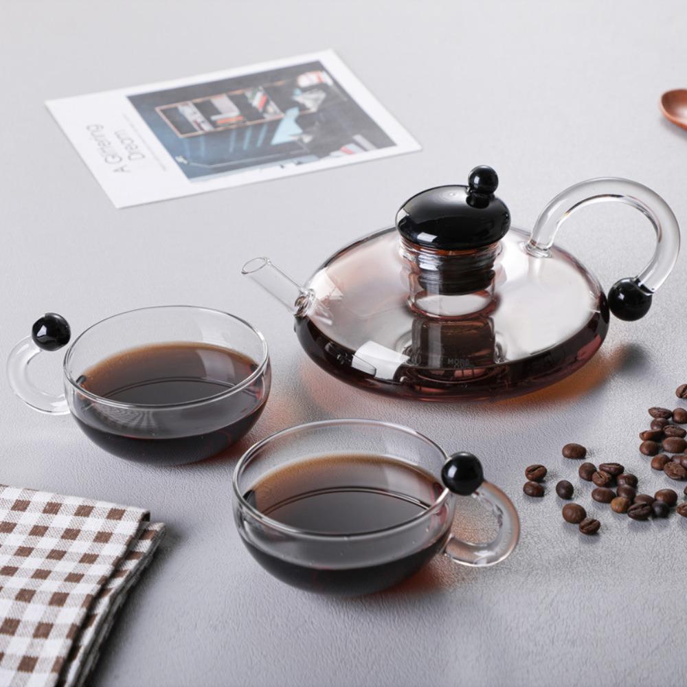 Nordic Style Deflated Tea Pot Heat Resistant Tea Brewing Pot Household Flower Tea Kettle Fruit Tea