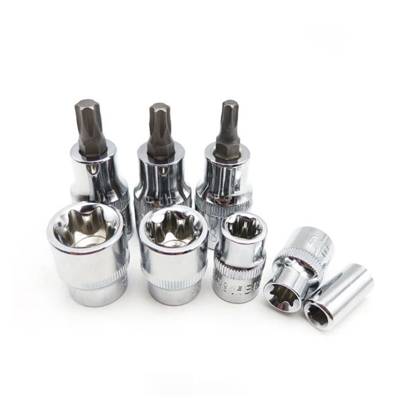 29 Pieces Torx Socket Bit Set Metric Male Female Socket & Bit Set for Cr-V Steel