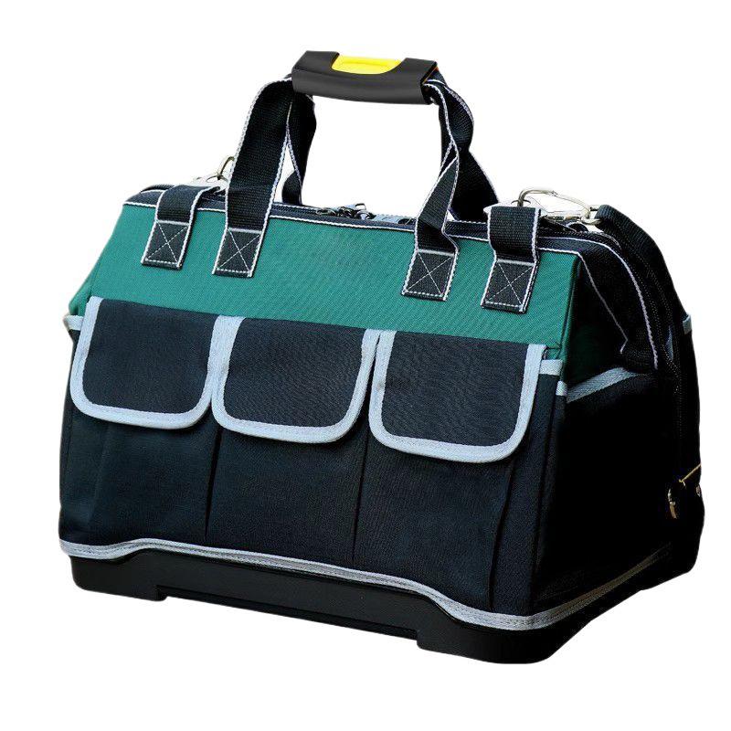 Slitstark axelverktygsväska i canvas för män - Multifunktionell, förtjockad, slitstark för elektriker & byggnadsarbetare