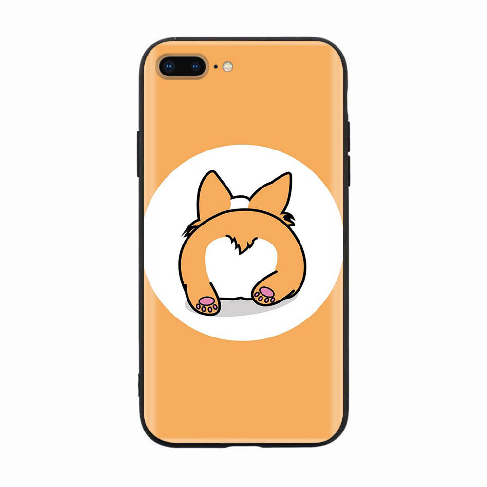 Black Case for Xiaomi Redmi 13C Note 9 iPhone XR 7 8 14 15 11 12 13 X XS Pro Max Samsung A25 S23 S24 FE Ultra Plus Shiba Inu