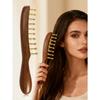 1pc Wide-Tooth Comb, Long Handle Large Round Teeth Scalp Massage Brush, Suitable For Curly & Straight Hair Styling Tool