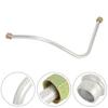Tubo de compresor de aire 0.4" X 17.13\"(D*L) 0.63\\\" X 0.5\\\" Piezas de Repuesto Compresor de Aire Tubería de Aire Aluminio+Latón