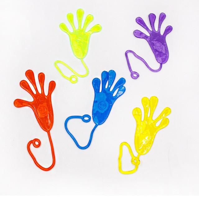 10-50 Pcs Kids Funny Sticky Hands Toy Palm Elastic Sticky Squishy Slap Palm Toy Kids Novelty Gift Party Favors Supplies