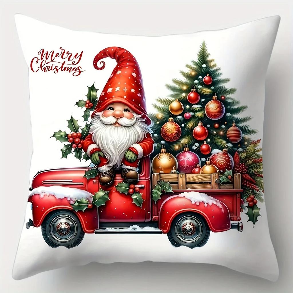 1 Piece of Christmas Dwarf Decoration Pillowcase Living Room Sofa Cushion Suite Room Home Decoration Christmas Gift
