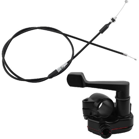 7/8   22Mm Thumb Throttle Kit With Throttle Cable,Aluminum Motorcycle/Mini Bike Throttle Cable Replacement,Universal Motorcycle Accessories For