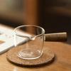 70/100Ml Wood Handle Glass Espresso Measuring Cup Diy Milk Jug Coffee Supplies Ransparent Transparent Kitchen Measure Mug