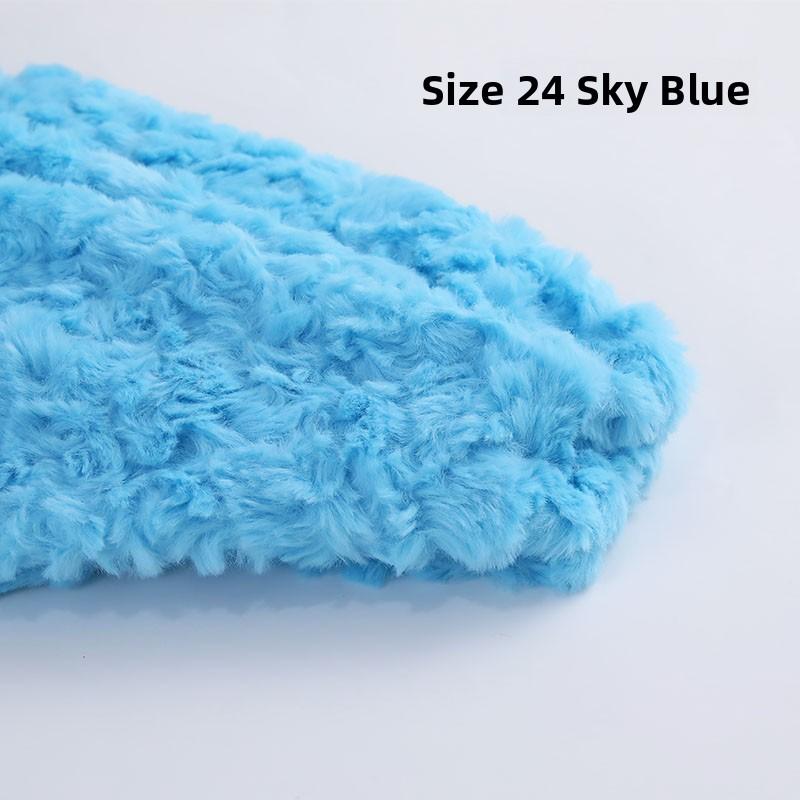Thickened Rabbit Fur Brushed Cotton Doll DIY Fabric Rose Patterned Fur Collar Clothing Material Home Decor Sponge Pad Fabric