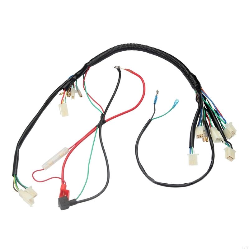 4X7F Full Electric Wiring Harness for 50cc 70cc 90cc 110cc 125cc Pit Dirt Bikes ATV