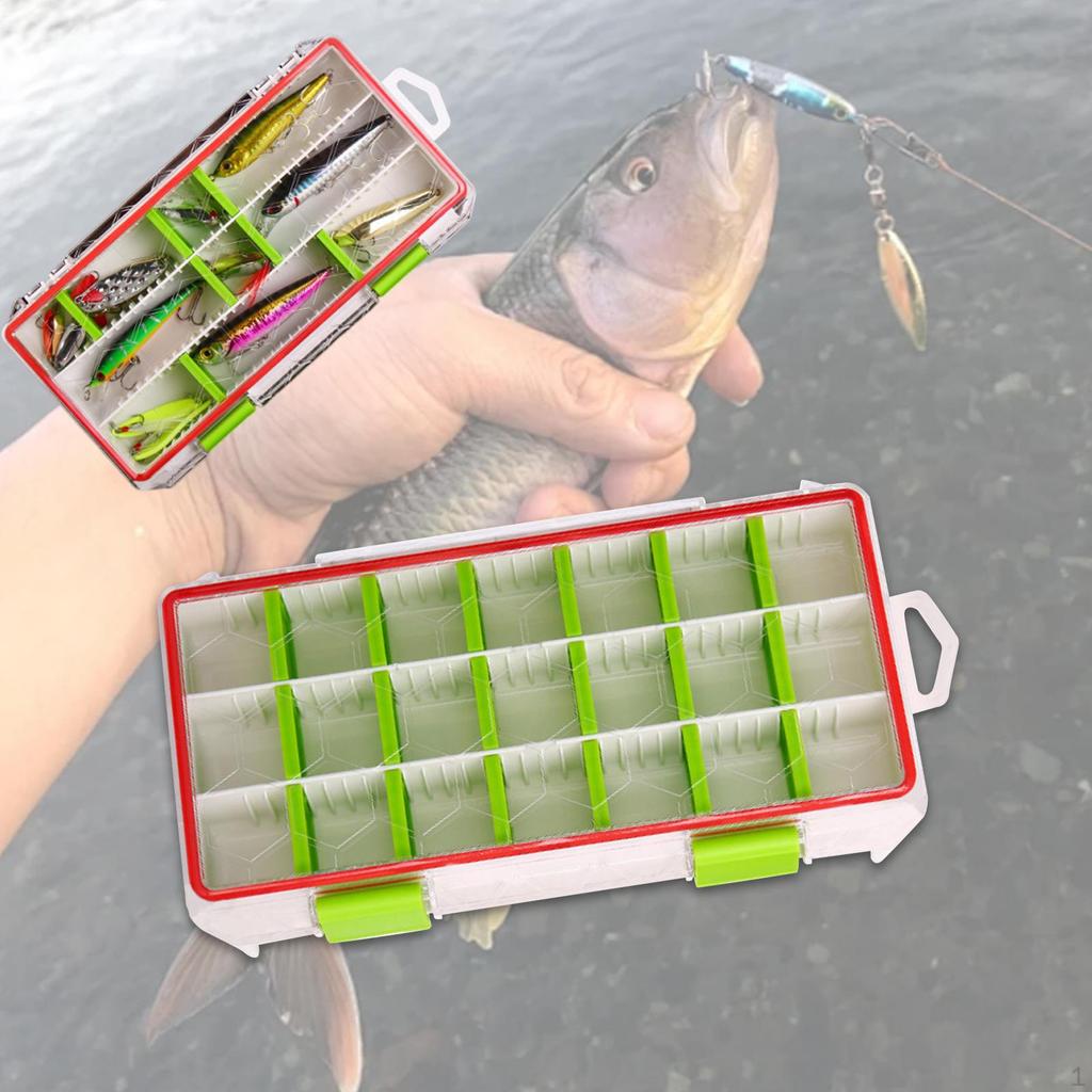 Fishing Tackle Box Jewelry Organizer Container Gear Lure Storage Case 21 Compartments for