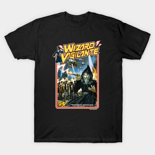 

Men Black Print T-shirt Wizard Vigilante Design 2 No-Cut Transfer Paper Print Cotton Tshirt 4XL чорний
